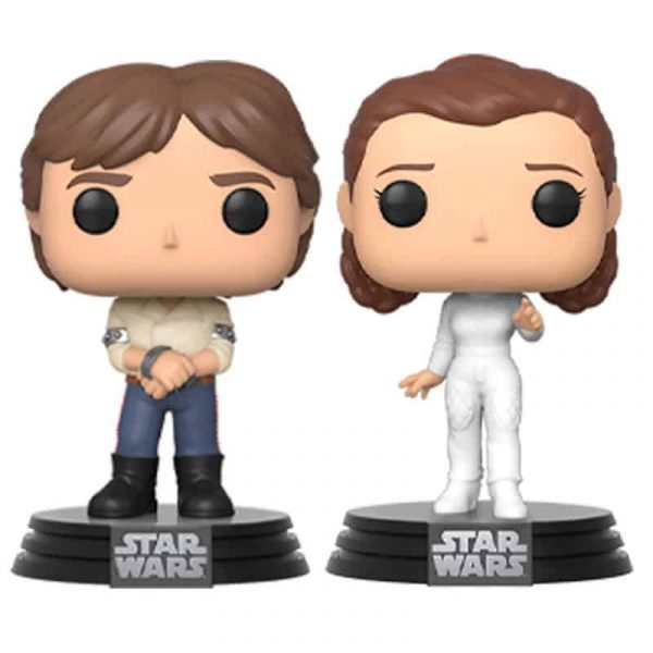 Set 2 figuras POP Star Wars Han & Leia