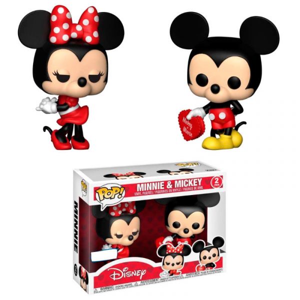Set 2 figuras POP! Disney Valentine Mickey & Minnie Exclusive