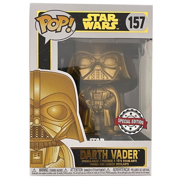Figura POP Star Wars Darth Vader Gold Metallic Exclusive