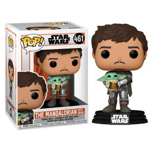 Figura POP Star Wars Mandalorian Mando Holding Child