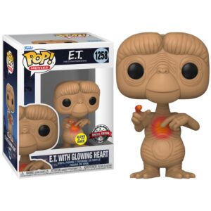 Funko Pop! E.T. con Corazón Brillante Exclusivo GITD #1258 (E.T. El Extraterrestre)